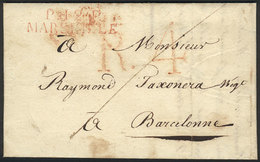 FRANCE Entire Letter Sent From MARSEILLE To Barcelona On 10/SE/1819, Excellent - Andere & Zonder Classificatie