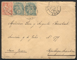 FRANCE Cover Sent To San Juan On 11/FE/1904 Franked With 25c., VF Quality! - Andere & Zonder Classificatie