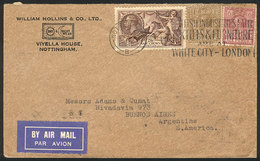 GREAT BRITAIN Airmail Cover Sent From Nottingham To Buenos Aires On 19/FE/1936 - Dienstzegels