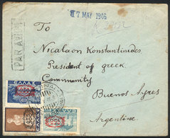 GREECE Registered Airmail Cover Sent From Athens To Buenos Aires On 15/MAY/1946 - Andere & Zonder Classificatie