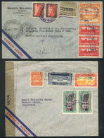 GUATEMALA 2 Airmail Covers Sent To Buenos Aires In 1938 And 1945, Nice Postages - Guatemala