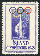 ICELAND Olympic Games Of 1948, Nice Cinderella, MNH, VF Quality - Autres & Non Classés