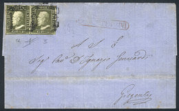 ITALY Complete Folded Letter Dated Casteltermini 31/AU/1859, Franked With Sc.12 - Sicilië