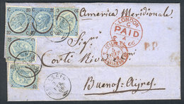 ITALY 2/FE/1866 MENAGGIO - Argentina: Entire Letter Franked By Sc.34b (Sa.23) X - Zonder Classificatie