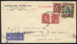 JAMAICA Airmail Cover Sent From HALF WAY TREE To Buenos Aires On 13/SE/1933, VF - Jamaica (...-1961)