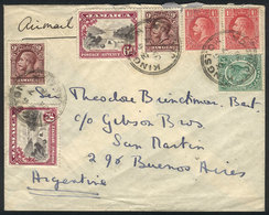 JAMAICA Airmail Cover Sent From Kingston To Buenos Aires On 7/JA/1937 With Very - Jamaica (...-1961)