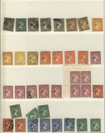 FALKLAND ISLANDS/MALVINAS Album Page With 33 Stamps + 1 Block Of 4, Used Or Min - Falklandeilanden
