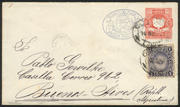 PERU 10c. Stationery Envelope Uprated With 1c., Sent From Lima To Buenos Aires - Peru