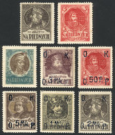 POLAND 8 Interesting Cinderellas, Several Surcharged, Interesting. - Autres & Non Classés