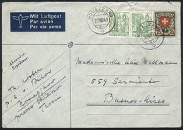 SWITZERLAND Airmail Cover Sent From NOVAZZANO To Buenos Aires On 27/AU/1941 Fra - Altri & Non Classificati