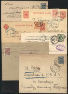 UKRAINE 6 Covers Or Cards Used Between 1901 And 1906, With Some Very Interestin - Oekraïne
