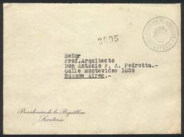 URUGUAY Cover Of The Secretariat Of The Presidency, Sent Stampless To Argentina - Uruguay