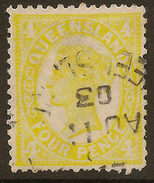 QUEENSLAND 1897 4d Die I QV SG 244 U #ABF32 - Gebraucht