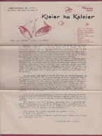 080917 BRETAGNE Folklore Breton - CERCLE CELTIQUE De NANTES Correspondance PAQUES 1946 Cloche Dessin H BOUYER - Bretagne
