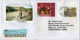 ISLAND 2006. Registered Air Cover With Souvenir Sheet Totems + Bee And Duck Stamps To Miami, USA - Storia Postale
