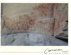 (531) Australia - (with Stamp At Back Of Postcard) - WA - Carnarvon National Aboriginal Park Rock Painting - Aborigenes