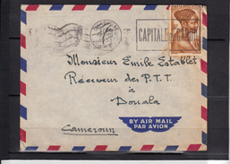 A.E.F.   Lettre  De  LIBREVILLE Gabon  Le 30 10 1953  Pour Les P.T.T. A DOUALA Cameroun - Lettres & Documents