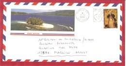 Y&T N°307 PAPEETE    Vers FRANCE 1990 - Storia Postale