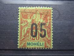 VEND BEAU TIMBRE DE MOHELI N° 18 (A) , X !!! - Ungebraucht