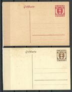 Deutschland DANZIG Ca 1920 = 2 Ganzsachen 15 + 40 Pf Stationery Ungebraucht/sauber - Postal  Stationery