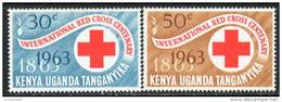 Kenya, Uganda & Tanganyika 1963 - Red Cross Centenary  SG205-206 MNH Cat £4 SG2018 - Kenya, Ouganda & Tanganyika