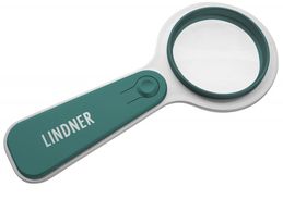 Lindner LED-Leuchtlupe, 5x, Türkis +++ NEU OVP +++ (S198-T) - Stamp Tongs, Magnifiers And Microscopes