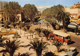 66-PERPIGNAN- PLACE ARAGO, LES QUAIS DE LA BASSE ET LE PALMARIUM AU FOND LE CANIGOU ENNEIGE - Perpignan