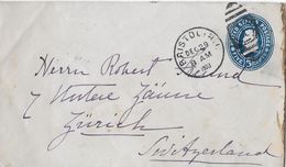 1903 UNITED STATES POSTAGE → Five Cent Letter From New York To Zürich Switzerland - 1901-20