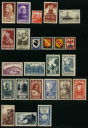 FRANCE - ANNEE COMPLETE 1946 - YT 748 à 771 ** - 24 TIMBRES NEUFS ** - 1940-1949