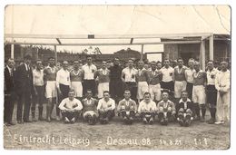AK-Fotokarte Eintracht Leipzig - Dessau 98. / Anhalt - 1921 - Football Soccer Fussball Voetbal Calcio - Dessau