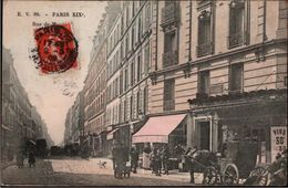 ! Cpa Paris XIX Rue De Meaux, Arrondissement 19, 1908, Commerce - Distrito: 19