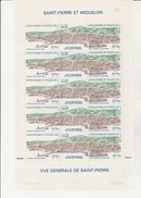 ST PIERRE ET MIQUELON -  TRIPTYQUE N° 530 A  FEUILLE DE 5 EXEMPLAIRES  -ANNEE 1990 -  COTE : 46 € - Unused Stamps