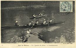 CPA (sport Nautique Aviron)  Sur La Marne (un Quatre De Pointe A L Entrainement ( Boite 14) - Aviron