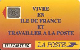 CARTE^-PUBLIC-F-136B-1990-50U-SC5An-Trou 6-LA POSTE-Ile De France-5 STYLET-21428-UTILISEE-  TBE-RARE - 1990