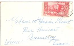 4072 ALGERIE Enveloppe Carte Visite Mignnette 65c Rouge Centenaire Prise Constantine Yv 131 Ob 1937 Dest Commercy Meuse - Briefe U. Dokumente