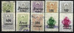 HUNGARY, Documentary, B&H 469/490 Disc., */o M/U, F/VF - Revenue Stamps