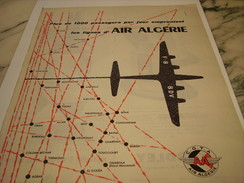 ANCIENNE PUBLICITE AIR ALGERIE   1958 - Pubblicità