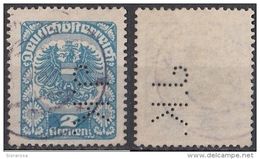 242 Austria 1920  Perforè Perfin Perforato " J.K. " Osterreich - Perfins