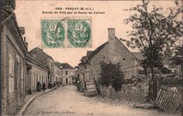 ! [49] Cpa Parcay Maine Et Loire Route De Vernoil, 1907, Frankreich - Autres & Non Classés