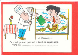 Illustrateur MEUNIER G  Cp Humour  Animée Au Verso Avis De Passage Deroche CHARENTON - Meunier, G.