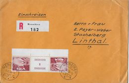 HEIMAT AARGAU → Einschreibe-Brief Von MENZIKEN Nach Linthal   ►SBK-S62 / 5.XI.56◄ - Tete Beche