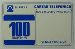 BRASIL / BRAZIL - Telebras - Experimetal Test - Inductive - 1991 - 100 Units - White Back - Brasilien