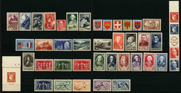 FRANCE - ANNEE COMPLETE 1949 - YT 823 à 862 ** - 42 TIMBRES NEUFS ** - 1940-1949