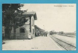 CPA Chemin De Fer Train La Gare COURTENAY 45 - Courtenay
