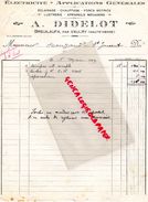 87 - BREUILAUFA PAR VAULRY- FACTURE A. DIDELOT -  ELECTRICITE-CHAUFFAGE-LUSTRERIE-   1929 - Elektriciteit En Gas