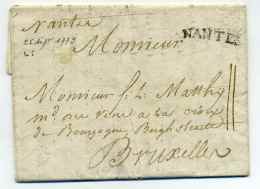 Lettre De NANTES à Destination De BRUXELLES / Lenain N°5 / 25 Sept 1779 - 1701-1800: Précurseurs XVIII