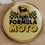 AGIP - FORMULA MOTO - ESSECE - DRAPEAU DAMIERS   -      (NOIR) - Motos