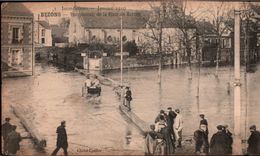 ! [95] Cpa  Inondations Janvier 1910, Bezons, Panorama, Place Du Marche, Überschwemmung - Bezons