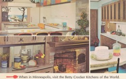 Minneapolis Minnesota, Betty Crocker Model Kitchens Of The World Display, General Foods Industry C1960s Vintage Postcard - Minneapolis