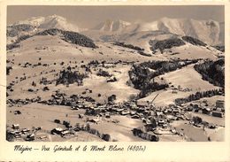 74-MEGEVE- VUE GENERALE ET LE MONT BLANC - Megève